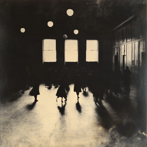An instrumental mambo intertwining latin rhythms with haunting melodies, evoking dancing with unseen spirits in a deserted ballroom. Combines spooky piano, unsettling percussion, chilling horns for a macabre atmosphere.