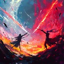 epic orchestral intensifying anime fight scene soundtrack