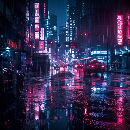 Imagine walking through a neon lit city at night, the rain soaked streets reflecting the vibrant signs above. The lofi beats provide a nostalgic backdrop as futuristic synth textures gently wash over you like a soothing digital wave. This instrumental captures the essence of urban solitude with a hint of optimistic futurism.