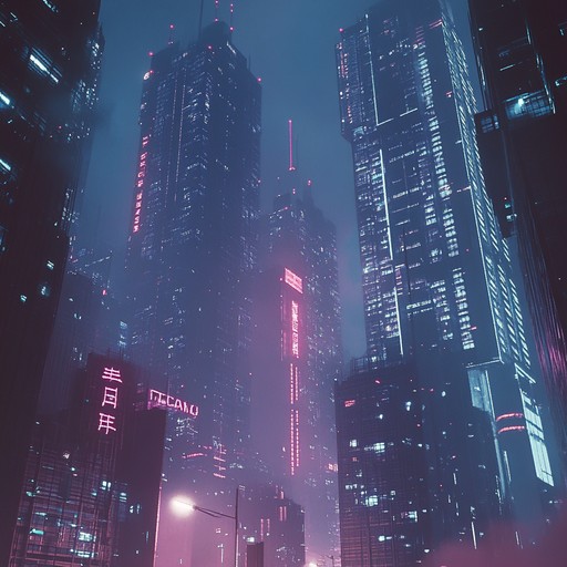 An intense track merging aggressive synths with pounding basslines, evoking images of dark urban streets in a dystopian future. The relentless rhythm and eerie digital textures drive the track, capturing a sense of chaotic rebellion.