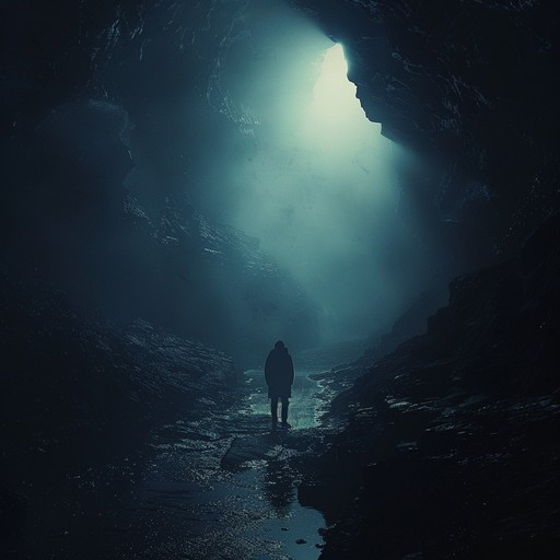 Explore a haunted cavern where melancholic whispers and unnerving echoes weave together to create a dark, suspenseful atmosphere. Experience the brooding mystery of this desolate place through deep, ambient drones and eerie sound textures.