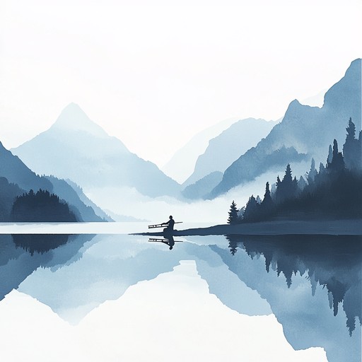 Imagine a serene landscape where soft mist hangs over ancient waters, and the gentle sounds of a solitary flute float across the quietude. This music captures the essence of tranquility and the timeless embrace of nature.