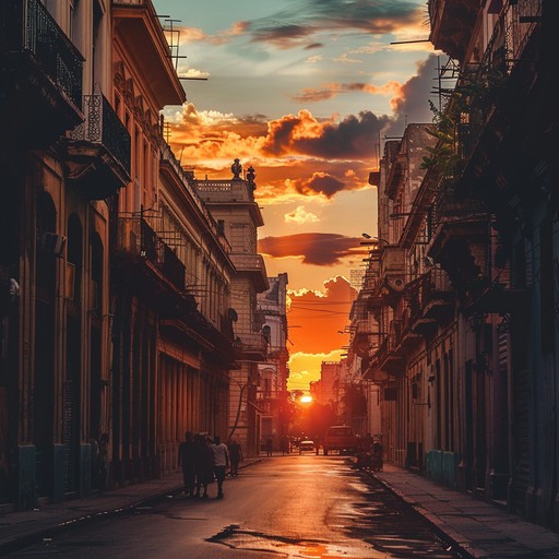 Immerse yourself in the enchanting sunset vibes of havana through this instrumental track, where traditional afro-cuban rhythms blend seamlessly with modern nuances, capturing the essence of a vibrant cultural dance under the setting sun.