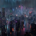 dark synth melodies echo through a dystopian urban landscape