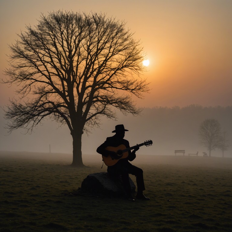 As dusk falls on the heath, the troubadour's gentle lute playing captures the profound solitude and melancholic yearning for a past love, resonating deeply with the eeriness of the twilight surroundings.