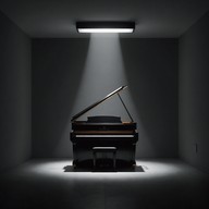 elegant piano echoes in a solitary night