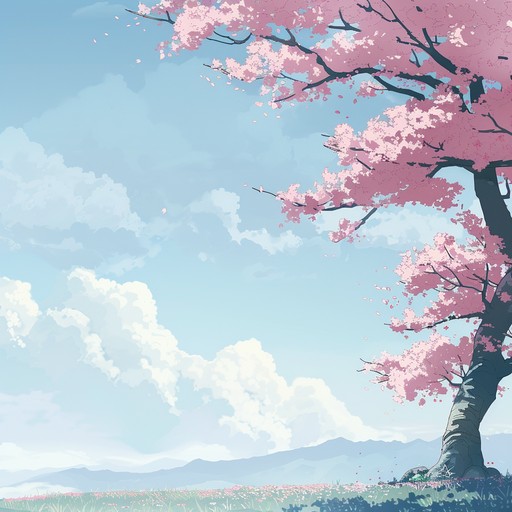 Experience a serene soundtrack with tranquil shakuhachi melodies, evoking the gentle fall of sakura petals in an anime setting. Perfect for moments of calmness and introspection.