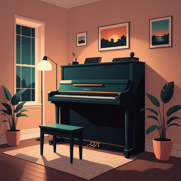 A composition blending the gentle touch of an electric piano with whispers of ambient music to envelop the listener in a cocoon of tranquility. Ideal for reflective evenings or meditative moments.