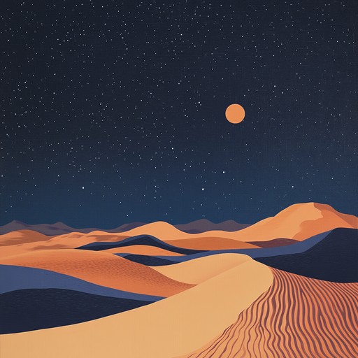 A calming lullaby inspired by the serene and mysterious desert nights, characterized by soothing melodies played on traditional middle eastern instruments. The gentle sound of the oud creates a tranquil atmosphere perfect for relaxation and sleep, evoking images of moonlit sand dunes under a canopy of stars