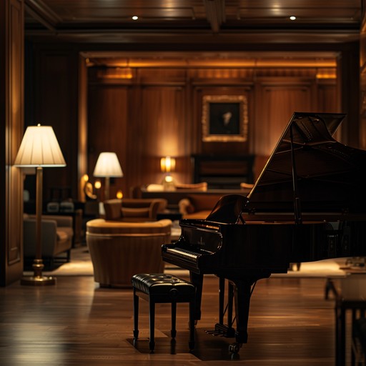 Immerse yourself in the enchanting melodies of a smooth lounge track, designed to transport listeners to a state of relaxed passion. The delicate interplay of the piano's soothing tones, underpinned by a sensual beat, creates a soundscape perfect for intimate gatherings or solitary evenings. This track exudes elegance and a touch of sophistication, while the understated yet emotive dynamics engage the listener on a deeper emotional level.