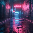 a melancholic journey in futuristic, neon lit cityscapes.