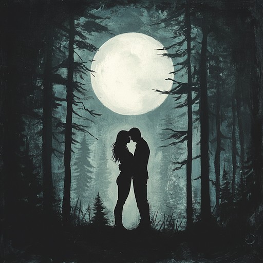 An instrumental composition that melds romantic melodies with eerie, haunting undertones, creating a captivating blend of love and mystery. The piece unfolds like a dance between two souls in the moonlit shadows, evoking feelings of passion intertwined with an unsettling allure.