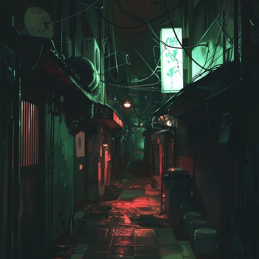 Experience tokyo's eerie, neon lit underbelly through brooding synths and chilling electronic clashes. This darkwave jpop instrumental envelops you in an unsettling yet thrilling atmosphere.