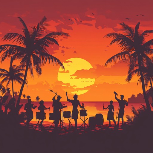 A vibrant instrumental featuring lively steel drums and tropical rhythms that emulate the happiness and energy of a sunny day on an island beach