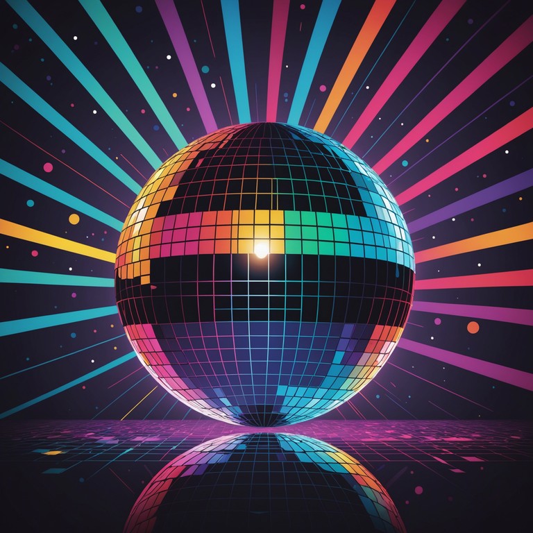 Travel back to the disco era with modern flair, where sparkling rhythms and funky grooves dominate the dance floor, under a cascade of dazzling lights and boundless energy.