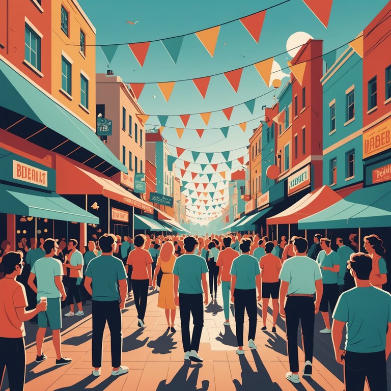 A feel good instrumental track that captures the spirit of a sunny summer day in berlin, blending traditional german schlager melodies with modern pop influences. It creates an atmosphere of a street festival, filled with laughter, dancing, and clinking beer mugs.