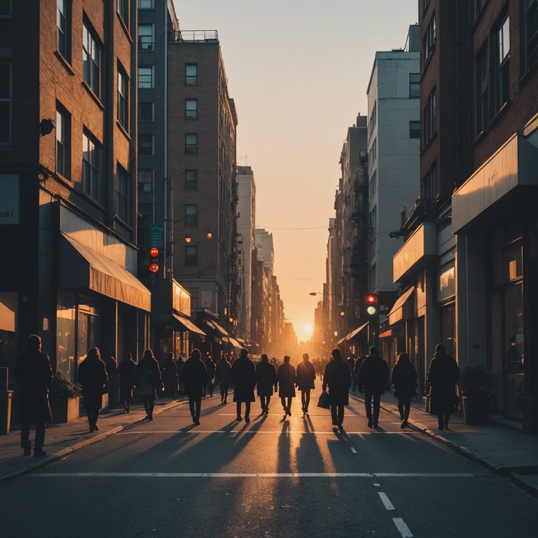 Imagine a track that musically represents the sun rising over a bustling city, waking up its inhabitants with vibrant beats and joyful melodies. This composition blends catchy hooks and thumping basslines to create the perfect morning workout or commute soundtrack