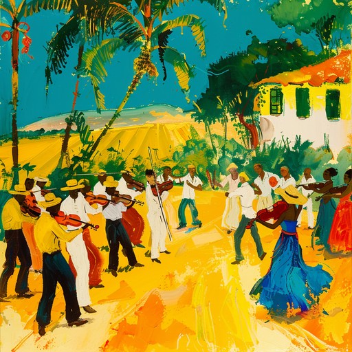 An upbeat, playful instrumental featuring lively fiddles and rhythmic guitars, encapsulating the joyous essence of brazilian rural festivities. The composition transitions through varied rhythmic patterns, delivering a refreshing, celebratory vibe perfect for dancing.