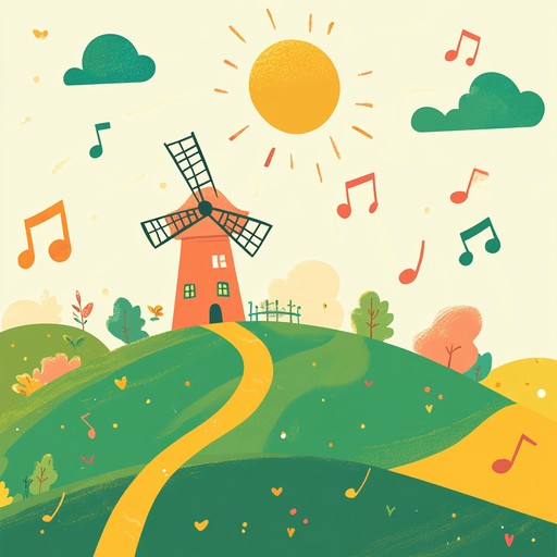 A light hearted country instrumental that mixes playful banjo riffs with cheerful whistle melodies, evoking images of a whimsical journey through rolling hills and spinning windmills. The upbeat rhythm and catchy tunes create a toe tapping experience that brings a smile to the listener's face.