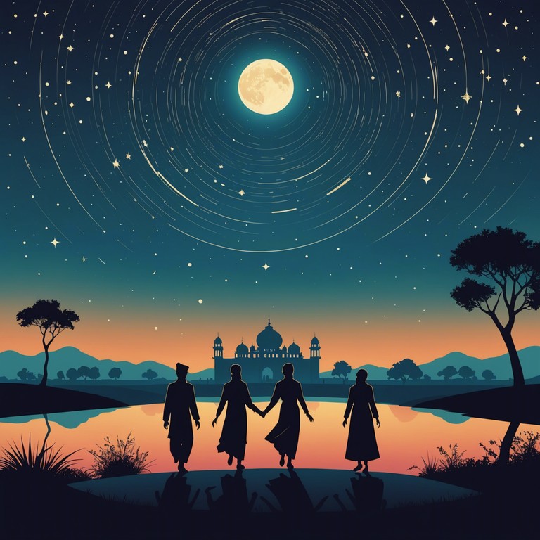 This composition intertwines the soulful rhythms of traditional bhangra with modern electronic elements, creating a dreamy, otherworldly soundscape that evokes the serene yet vibrant spirit of a moonlit night in the punjab plains. The track expertly merges classical punjabi instruments with contemporary synth layers, offering an ambient yet energetic auditory experience.