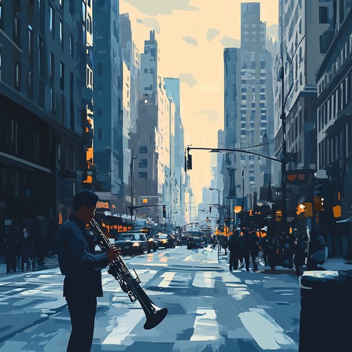 A blend of traditional klezmer melodies and modern urban rhythms, creating an energetic soundtrack perfect for the bustling city life. The clarinet leads with emotive and soulful tunes, while the beats invigorate the atmosphere with a dynamic pulse.