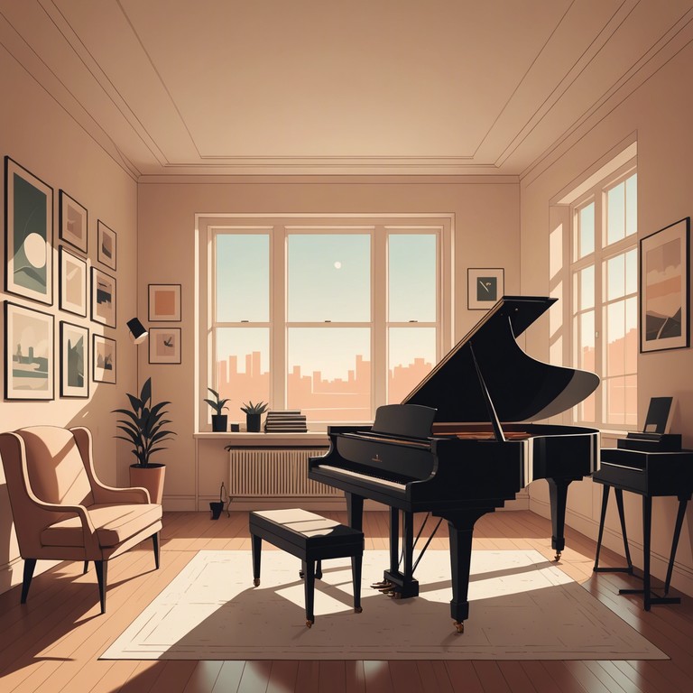 Imagine a lonesome pianist in a vast gallery, their music reverberating off the walls, stirring the still air and invoking a poignant mixture of solitude and beauty amidst silent works of art