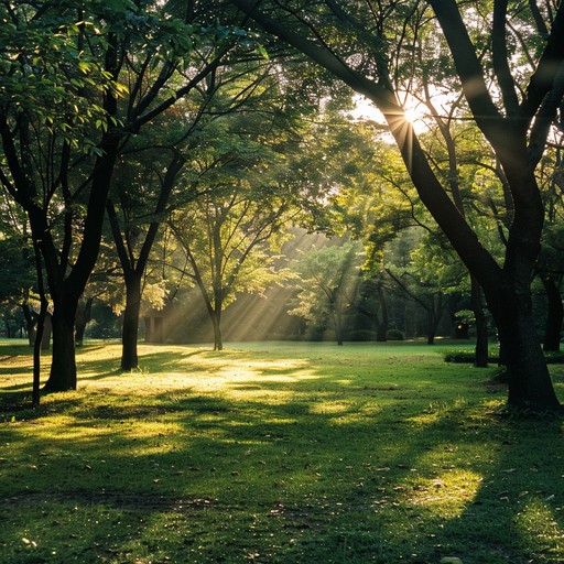 Acoustic guitar melodies embrace the joy of a sunny day, reminiscent of peaceful moments spent in a park. The serene and tender tunes create an uplifting, heartwarming ambiance, perfect for evoking nostalgia and contentment.