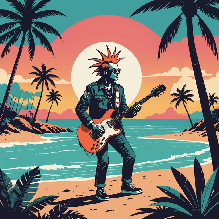 A sonic journey where the vibrancy of a caribbean festival meets the aggressive grit of punk rock, creating a unique and energetic musical experience.