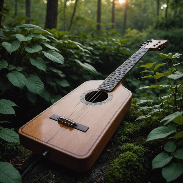 Exploring deeper into the forest's shadowy realms, a compelling dulcimer melody slowly unfolds, drawing listeners into a narrative woven from moonlight and shadows, where each note resonates with the mystical secrets of nature.