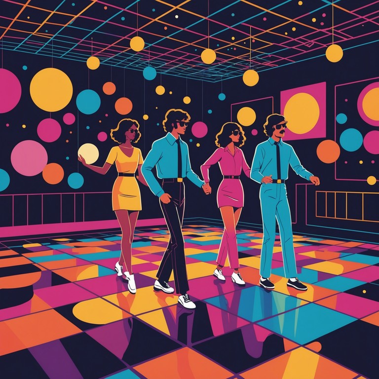 This track combines the fiery energy of disco with the aggressive intensity of funk, creating a dance floor anthem that's both invigorating and assertive. Leading with powerful brass and a deep, prominent bass line, the music transports you to a retro dance hall where the lights are dim and the floor is alive with movement.