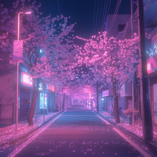 An instrumental j pop track that fuses futuristic synthesizers with traditional japanese instruments, creating a vibrant soundscape that captures the essence of a bustling tokyo night.