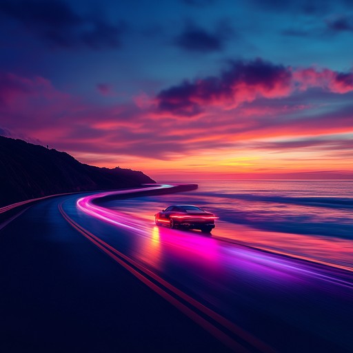 A serene instrumental track capturing the essence of a relaxed 80s summer evening drive, featuring lush synthesizer melodies and gentle rhythmic patterns that evoke a sense of nostalgia and warmth.