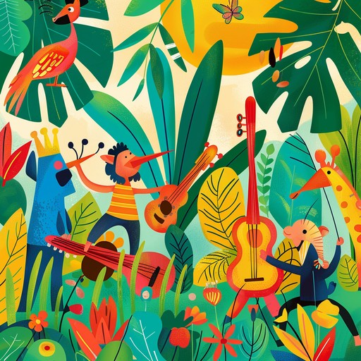 Upbeat and joyful melodies blended with jungle sounds for an adventurous children’s experience.