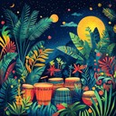 an exotic reggaeton track with jungle vibes and rhythmic beats