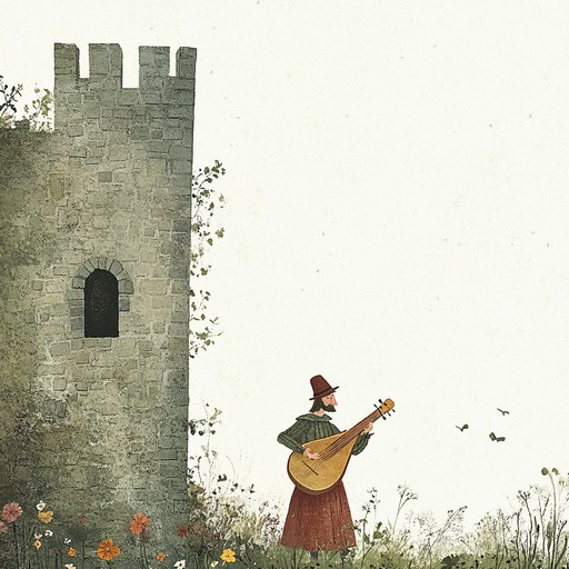 An elegantly crafted troubadour piece with refined lute harmonies, evocative of chivalric tales and moonlit serenades from the middle ages. It seamlessly blends historical detail with a contemporary sophistication, resulting in a timeless and captivating auditory experience.