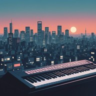 relaxing keyboard tune invoking tokyo's vibe.