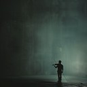 strings and harmonies evoke a dark, eerie atmosphere