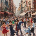 lively rhythms combined, evoking joy and movement