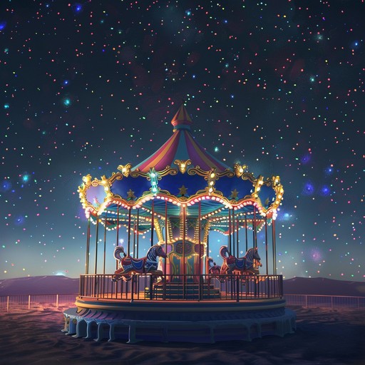 A surreal blend of whimsical tunes evoking a dreamlike carnival. The melody floats through the air with a sense of wonder, featuring a playful and mysterious ambiance. Perfect for transporting the listener to an enchanted fairytale world under a starry sky. A surreal blend of whimsical tunes evoking a dreamlike carnival. The melody floats through the air with a sense of wonder, featuring a playful and mysterious ambiance. Perfect for transporting the listener to an enchanted fairytale world under a starry sky.