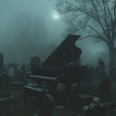 an unsettling, melancholic piece with ghost like piano notes