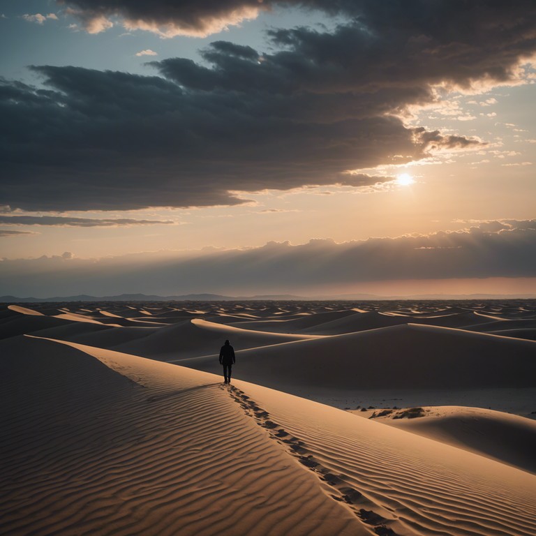 This composition captures the vast, enigmatic spirit of the sahara desert, blending traditional instrumentation with ethereal soundscapes to transport the listener across timeless landscapes. The music sweeps with an airy grace, encapsulating both the beauty and isolation of the desert