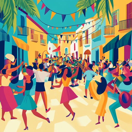 A lively samba piece that radiates the warmth of a bright fiesta, combining spirited guitar strums, dynamic percussion, and uplifting melodies to evoke a sense of joy and celebration.