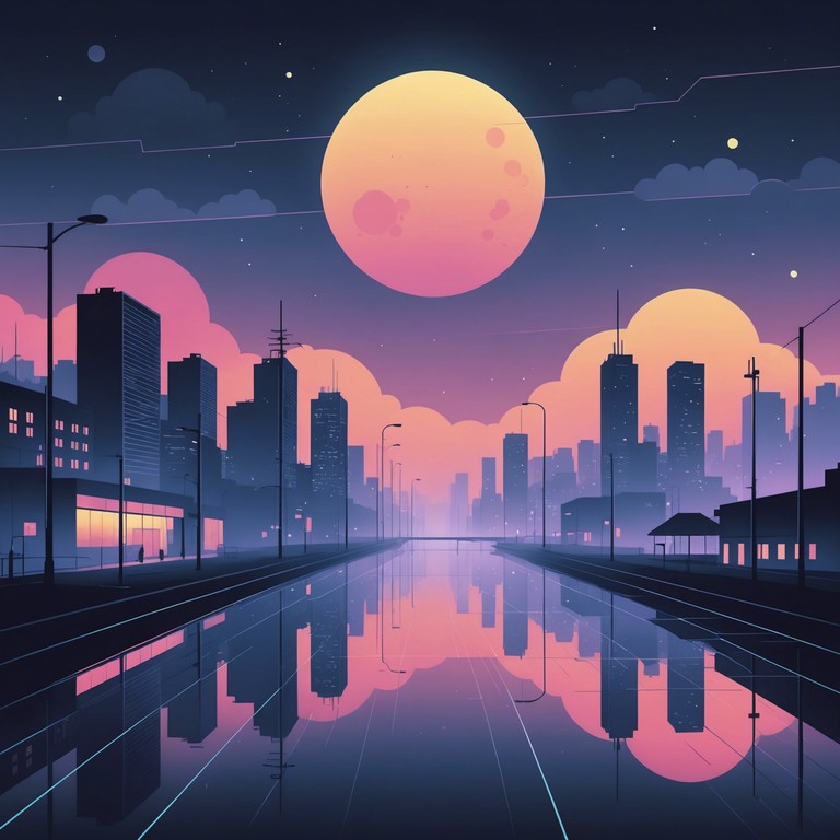 Imagine wandering through a misty city, with gleaming lights softened by fog. Each note from the synthesizer acts like a raindrop, creating ripples of calmness combined with a rhythmic pulse that guides you through the enigmatic night.