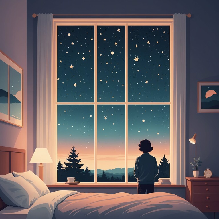 This track features a delicate harp performance that helps convey warmth and safety, weaving a calming soundscape that gently lulls a child to sleep under a starlit sky.