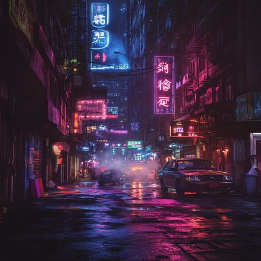 **throbbing basslines and relentless percussion fuse with atmospheric synths to create a dynamic phonk track. It captures the raw energy and excitement of navigating through neon lit backstreets, driven by adrenaline and urban grit.**