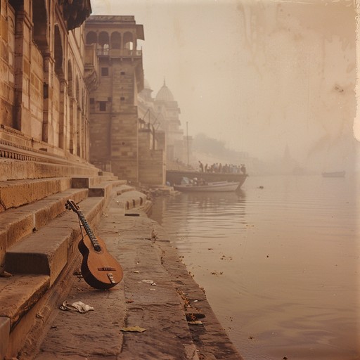 This sitar focused instrumental conjures reflective memories and a deep sense of peace as it paints a sonic picture of varanasi by the twilight. The composition blends traditional hindustani classical music with subtle ambient textures, bringing a meditative and nostalgic experience reminiscent of evenings spent by the ganges