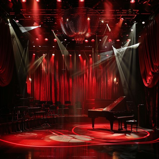 This instrumental piece provides an intensely dramatic cabaret atmosphere, blending glamorous elements with passionate, dynamic sentiments. Imagine a cabaret stage bathed in the spotlight with a red velvet curtain backdrop, where each note heightens the drama. Perfect for theatrical productions or creating an evocative scene.