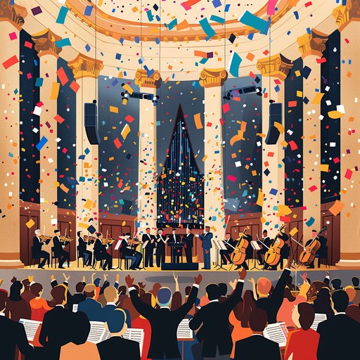 An inspiring orchestral piece that evokes the joy and spirit of celebration, featuring grand melodies and lush harmonies. The composition builds dynamically to create an uplifting atmosphere that feels both majestic and exhilarating. Perfect for commemorating monumental achievements and joyous occasions.