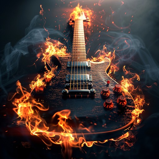 Explosive guitar riffs and relentless drumming conjure an atmosphere of unbridled passion and raging energy. This instrumental metal piece is designed to ignite the listener’s inner fire with its sheer force and dynamic composition, driving an unparalleled headbanging experience.