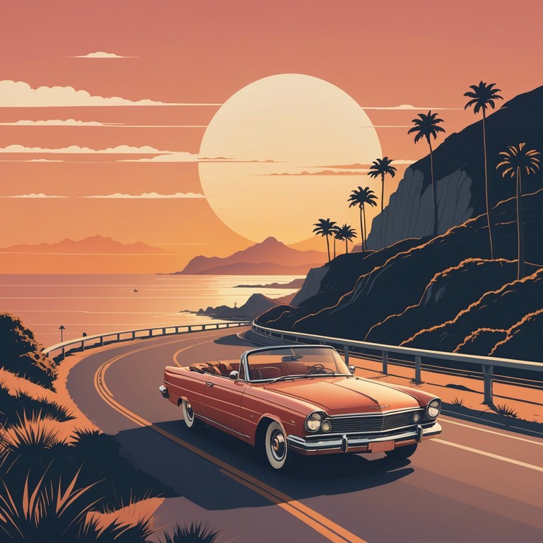 Imagine a leisurely drive down a coastal highway during a breathtaking sunset, where the ambient glow of the setting sun meets the rhythmic flow of carefree, buoyant synth lines. This track encapsulates this serene, joyful journey with vibrant electronic layers and a touch of nostalgia.